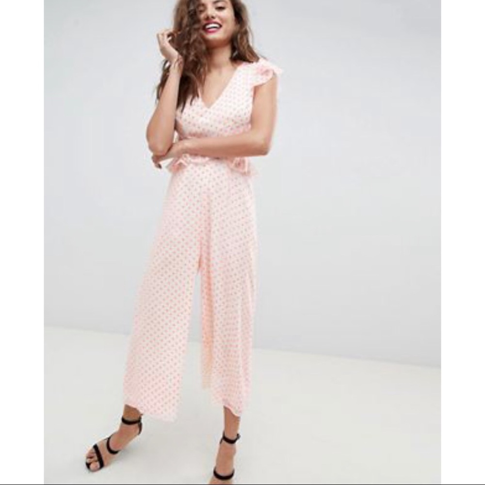 NWT ASOS Polka Dot Culotte Jumpsuit